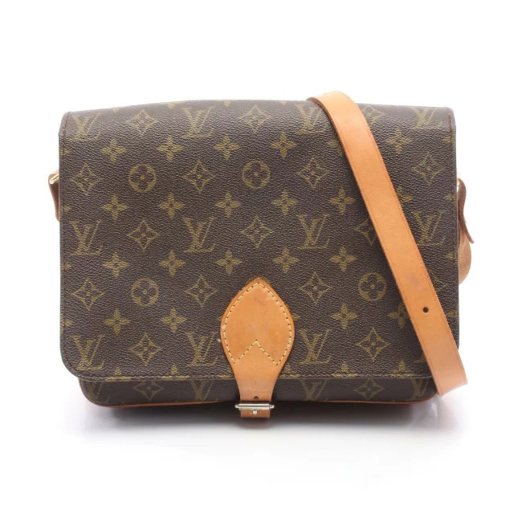 Louis Vuitton Cartouchiere Shoulder Bag Canvas Leather Monogram Brown